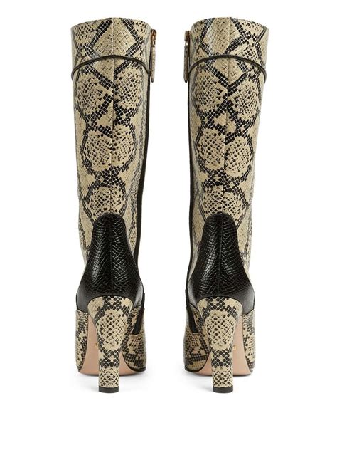 gucci snakeskin boots